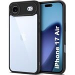 Ultra-Hybrid Shockproof Sleek Armor Back Cover Case for iPhone 17 Air | 360° Protection (PC & TPU, Transparent Clear Back, Black Sides) - Eagle