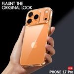 Ultra-Hybrid Crystal Clear Back Case Cover for iPhone 17 Pro | Shockproof Design | Camera Protection Bump (Transparent)