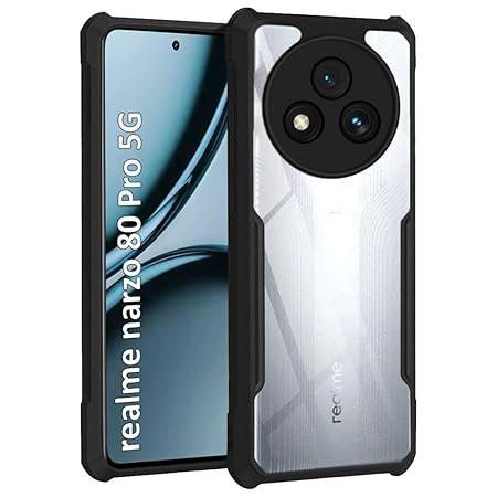 ShockProof Crystal Clear Back Cover Case for Realme Narzo 80 Pro 5G | 360 Degree Protection | Protective Design (Eagle)