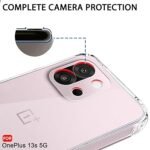 Best Camera Protection Back Cover Case for OnePlus 13s 5G | Ultra Clear Soft Case | Inbuilt Dust Plugs & Anti-Slip Grip (Silicone, Transparent)