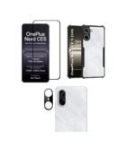 3 in 1 Combo Pack for OnePlus Nord CE 5 – Eagle Black Cover (Back Cover + Camera Lens Protector + Tempered Glass)