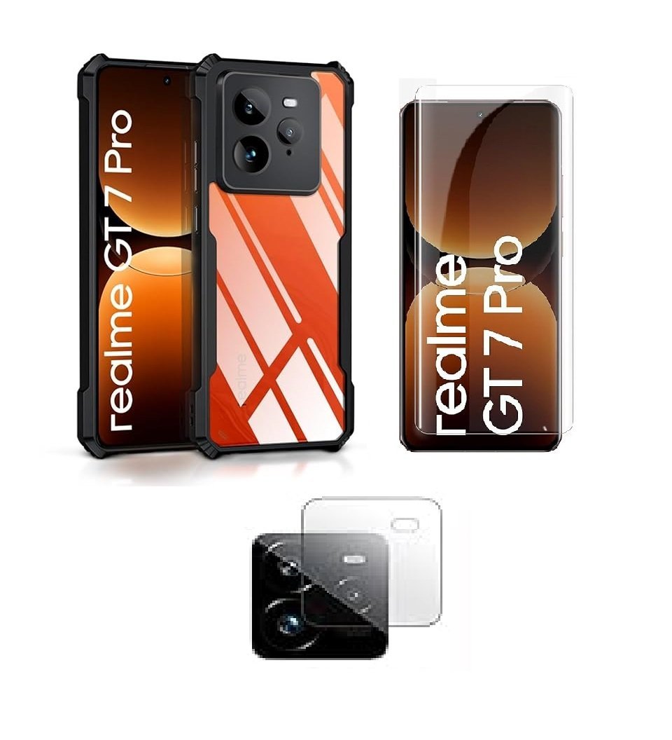 3 in 1 Combo Pack for Realme GT 7 Pro 5G – Eagle Black (Back Cover + Camera Lens Protector + Tempered Glass) 3 in 1 Combo Pack for Realme GT 7 Pro 5G – Eagle Black (Back Cover + Camera Lens Protector + Tempered Glass)