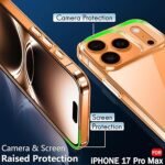 Ultra-Hybrid Crystal Clear Back Case Cover for iPhone 17 Pro Max | Shockproof Design | Camera Protection Bump (Transparent)