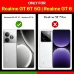 Shock Proof Clear Protective Back Case for Realme GT 6T 5G | 360 Degree Camera Protection (Eagle)