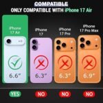 Ultra-Hybrid Crystal Clear Back Case Cover for iPhone 17 Air | Shockproof Design | Camera Protection Bump (Transparent)