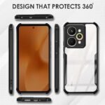 Shockproof Crystal Clear Back Cover Case for Realme 15 Pro 5G | 360 Degree Protection | Protective Design | Transparent Back (Eagle)