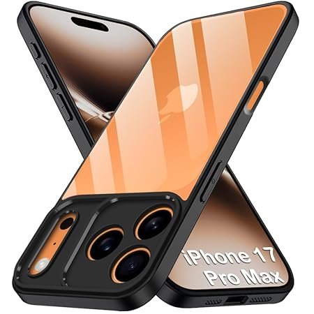 Shockproof Sleek Armor Back Cover Case for iPhone 17 Pro Max | 360° Protection (PC & TPU, Transparent Clear Back, Black Sides) -Eagle