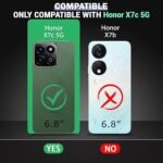 Honor X7C 5G | Slim Fit Protective Design | Ultra Matte Finish | Camera Protection Bump | Soft Silicon Back Cover Case for Honor X7C 5G (Silicone, Black)