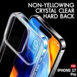 Ultra-Hybrid Crystal Clear Back Case Cover for iPhone 17 Pro | Shockproof Design | Camera Protection Bump (Transparent)