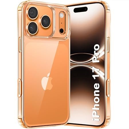 Ultra-Hybrid Crystal Clear Back Case Cover for iPhone 17 Pro | Shockproof Design | Camera Protection Bump (Transparent)