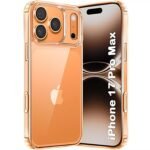 Ultra-Hybrid Crystal Clear Back Case Cover for iPhone 17 Pro Max | Shockproof Design | Camera Protection Bump (Transparent)