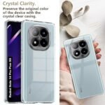 Transparent Shockproof Crystar Clear Back Case Cover for Redmi Note 14 Pro Plus 5G | Raised Bumps for Camera & Screen Protection (Transparent)