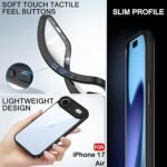 Ultra-Hybrid Shockproof Sleek Armor Back Cover Case for iPhone 17 Air | 360° Protection (PC & TPU, Transparent Clear Back, Black Sides) - Eagle