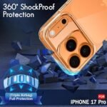 Ultra-Hybrid Crystal Clear Back Case Cover for iPhone 17 Pro | Shockproof Design | Camera Protection Bump (Transparent)