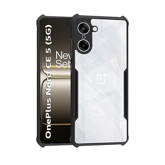 OnePlus Nord CE5 / CE 5 (5G) Back Case Cover | Camera Protection Shockproof Bumper-Edge | Acrylic Crystal Clear 360 Degree Protection TPU+PC (Eagle)