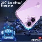 Best Camera Protection Back Cover Case for iPhone 17| Ultra Clear Soft Case (Transparent)