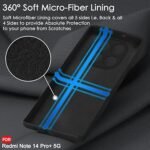 Silicone Back Cover Case for Mi Redmi Note 14 Pro Plus 5G | Soft Micro-Fibre Lining Inside | Camera Protection Bump (Silicone, Black)