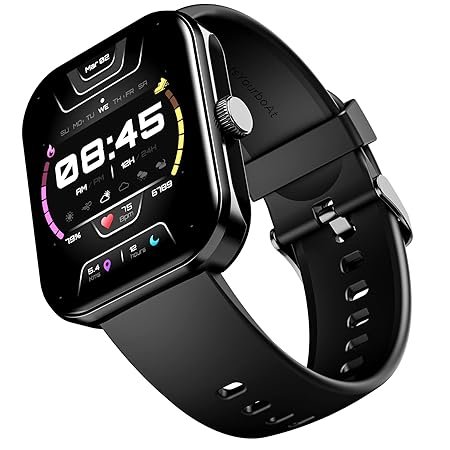 boAt Ultima Call Max Smart Watch w/ 2" Big HD Display, Advanced BT Calling, 100+ Sports Modes, 10 Days Battery Life, Multiple Watch Faces, IP68, HR & SpO2, Sedentary Alerts(Black)