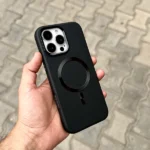 iPhone 14 Pro Magnetic Case Clear, Compatible with Magsafe Charging, Slim Fit Protective (Black)