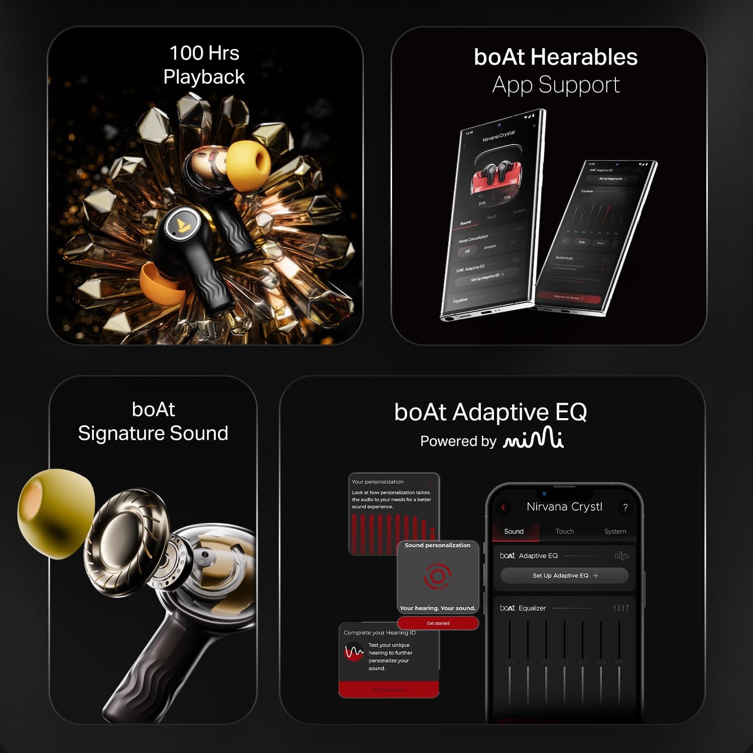 boAt Nirvana Crystl (2025 Launch), Transparent Case,Spatial Audio, ANC(~32dB), 100Hrs Battery,4Mics ENx,App Support, Bluetooth Earbuds (Quantum Black) boAt Nirvana Crystl (2025 Launch), Transparent Case,Spatial Audio, ANC(~32dB), 100Hrs Battery,4Mics ENx,App Support, Bluetooth Earbuds (Quantum Black)