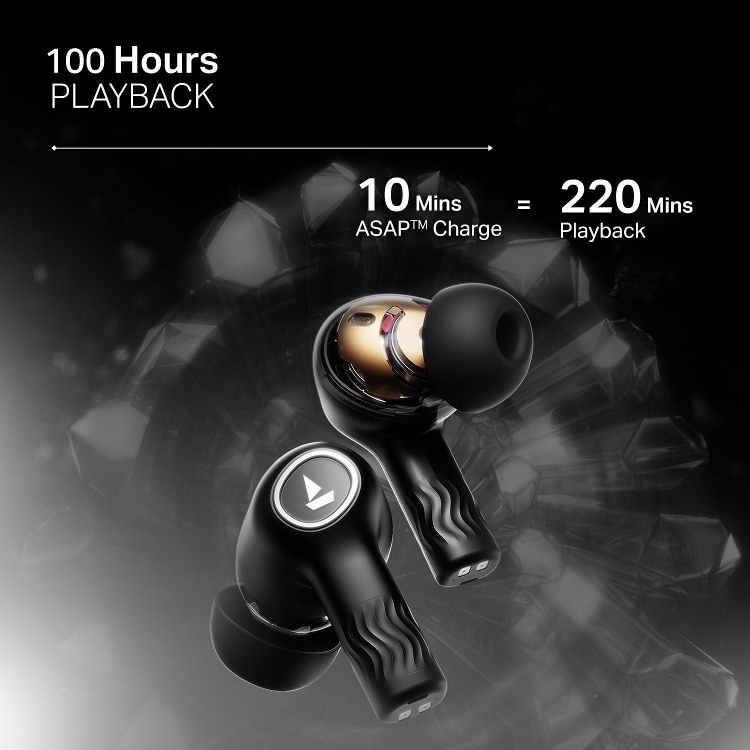 boAt Nirvana Crystl (2025 Launch), Transparent Case,Spatial Audio, ANC(~32dB), 100Hrs Battery,4Mics ENx,App Support, Bluetooth Earbuds (Quantum Black) boAt Nirvana Crystl (2025 Launch), Transparent Case,Spatial Audio, ANC(~32dB), 100Hrs Battery,4Mics ENx,App Support, Bluetooth Earbuds (Quantum Black)