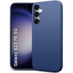 Silicone Soft Back Cover Case for Samsung Galaxy S23 FE 5G (Blue)\ Camera Lens Protector\ Membrane Scratch Guard\ Tempered Glass (4 In 1 Combo) Silicone Soft Back Cover Case for Samsung Galaxy S23 FE 5G (Blue)\ Camera Lens Protector\ Membrane Scratch Guard\ Tempered Glass (4 In 1 Combo)