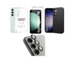 Silicone Soft Back Cover Case for Samsung Galaxy S23 FE 5G (Black)\ Camera Lens Protector\ Membrane Scratch Guard\ Tempered Glass (4 In 1 Combo) Silicone Soft Back Cover Case for Samsung Galaxy S23 FE 5G (Black)\ Camera Lens Protector\ Membrane Scratch Guard\ Tempered Glass (4 In 1 Combo)