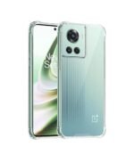 4 in 1 Combo Pack for OnePlus 10R 5G –Transparent (Back Cover + Camera Lens Protector + Tempered Glass + Unbreakable Membrane)