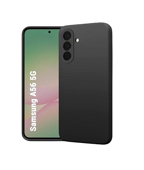 Silicone Soft Back Cover Case for Samsung Galaxy A56 5G (Black)\ Camera Lens Protector\ Membrane Scratch Guard\ Tempered Glass (4 Combo) Silicone Soft Back Cover Case for Samsung Galaxy A56 5G (Black)\ Camera Lens Protector\ Membrane Scratch Guard\ Tempered Glass (4 Combo)