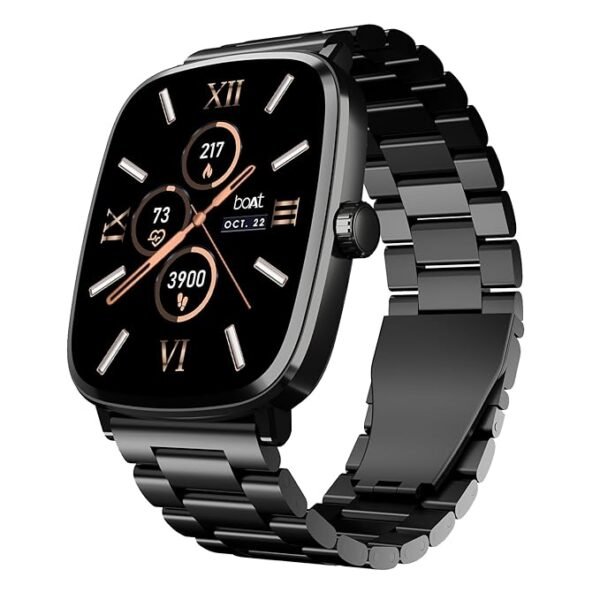 boAt Ultima Regal w/ 2.01”(5.10 cm) Crystal-Clear AMOLED Display, 1000 NITS Brightness,Premium Metal Body, Fitness Smart Watch for Men & Women (Steel Black) boAt Ultima Regal w/ 2.01”(5.10 cm) Crystal-Clear AMOLED Display, 1000 NITS Brightness,Premium Metal Body, Fitness Smart Watch for Men & Women (Steel Black)