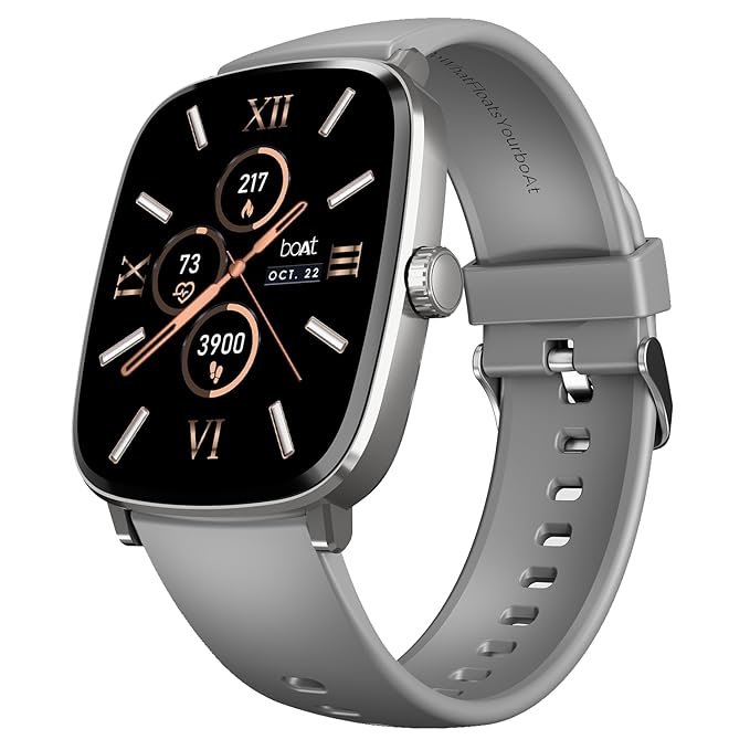 boAt Ultima Regal w/ 2.01”(5.10 cm) Crystal-Clear AMOLED Display, 1000 NITS Brightness,Premium Metal Body, Fitness Smart Watch for Men & Women (Cool Grey) boAt Ultima Regal w/ 2.01”(5.10 cm) Crystal-Clear AMOLED Display, 1000 NITS Brightness,Premium Metal Body, Fitness Smart Watch for Men & Women (Cool Grey)