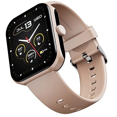 boAt Ultima Call Max Smart Watch w/ 2" Big HD Display, Advanced BT Calling, 100+ Sports Modes, 10 Days Battery Life, Multiple Watch Faces, IP68, HR & SpO2, Sedentary Alerts(Cherry Blossom)