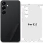 Silicone Soft Back Cover Case for Samsung Galaxy S25 5G (Black)\ Camera Lens Protector\ Membrane Scratch Guard\ Tempered Glass (4 Combo) Silicone Soft Back Cover Case for Samsung Galaxy S25 5G (Black)\ Camera Lens Protector\ Membrane Scratch Guard\ Tempered Glass (4 Combo)