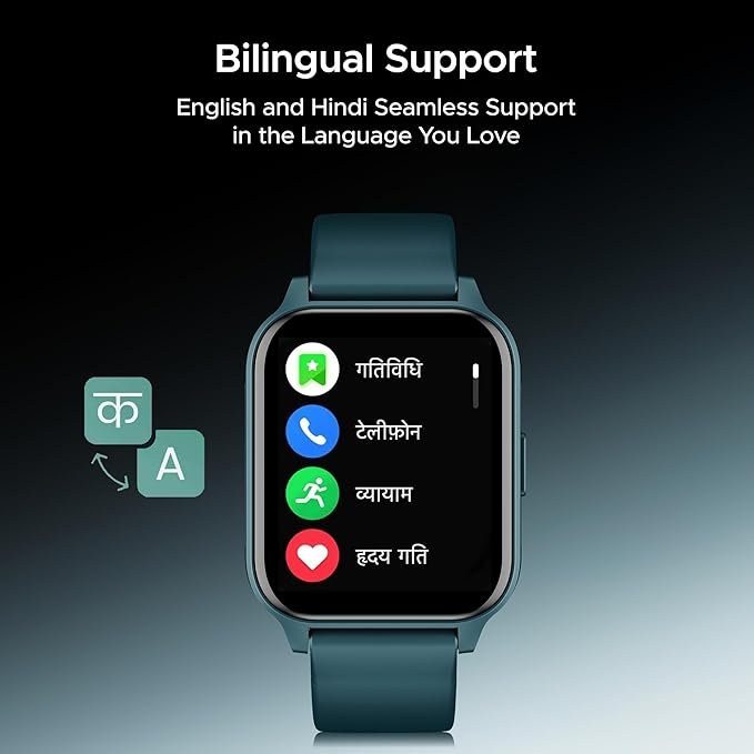 boAt Wave Call 2 Plus Smart Watch w/Bilingual Support (Hindi/English), 1.96”(4.97 cm) HD Display, BT Calling, 100+Sports Modes, Animated Watch Faces, Voice Assistant(Teal Blue) boAt Wave Call 2 Plus Smart Watch w/Bilingual Support (Hindi/English), 1.96”(4.97 cm) HD Display, BT Calling, 100+Sports Modes, Animated Watch Faces, Voice Assistant(Teal Blue)