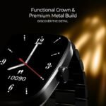 boAt Ultima Regal w/ 2.01”(5.10 cm) Crystal-Clear AMOLED Display, 1000 NITS Brightness,Premium Metal Body, Fitness Smart Watch for Men & Women (Steel Black)