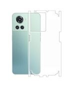 4 in 1 Combo Pack for OnePlus 10R 5G –Transparent (Back Cover + Camera Lens Protector + Tempered Glass + Unbreakable Membrane)