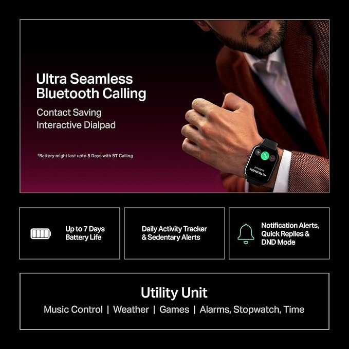 boAt Newly Launched Wave Fortune w/NFC Tap & Pay, 1.96" (4.9 cm) HD Display, Bluetooth Calling, Smart Watch for Men & Women(Active Black) boAt Newly Launched Wave Fortune w/NFC Tap & Pay, 1.96" (4.9 cm) HD Display, Bluetooth Calling, Smart Watch for Men & Women(Active Black)