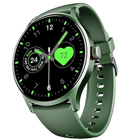 boAt Lunar Vista w/ 1.52″ (3.8 cm) HD Display, Advanced Bluetooth Calling, Functional Crown,100+ Sports Mode, Smart Watch for Men & Women (Green)