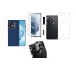 4 in 1 Combo Pack for OnePlus 12 5G –Blue (Back Cover + Camera Lens Protector + Tempered Glass + Unbreakable Membrane)