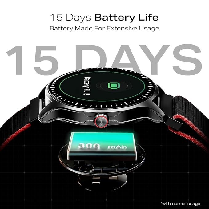 boAt Valour Watch 1 GPS, AI Based Auto Gym, in Built GPS, Advanced X2 Chip, 6-axis sensors, 3 ATM,15 Days Battery,1.43" AMOLED Display w/Gorilla Glass Smart Watches for Men & Women (Fusion Black) boAt Valour Watch 1 GPS, AI Based Auto Gym, in Built GPS, Advanced X2 Chip, 6-axis sensors, 3 ATM,15 Days Battery,1.43" AMOLED Display w/Gorilla Glass Smart Watches for Men & Women (Fusion Black)