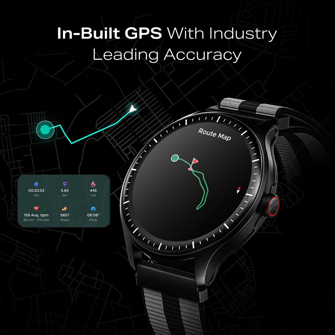 boAt Valour Watch 1 GPS, AI Based Auto Gym, in Built GPS, Advanced X2 Chip, 6-axis sensors, 3 ATM,15 Days Battery,1.43" AMOLED Display w/Gorilla Glass Smart Watches for Men & Women (Grey) boAt Valour Watch 1 GPS, AI Based Auto Gym, in Built GPS, Advanced X2 Chip, 6-axis sensors, 3 ATM,15 Days Battery,1.43" AMOLED Display w/Gorilla Glass Smart Watches for Men & Women (Grey)