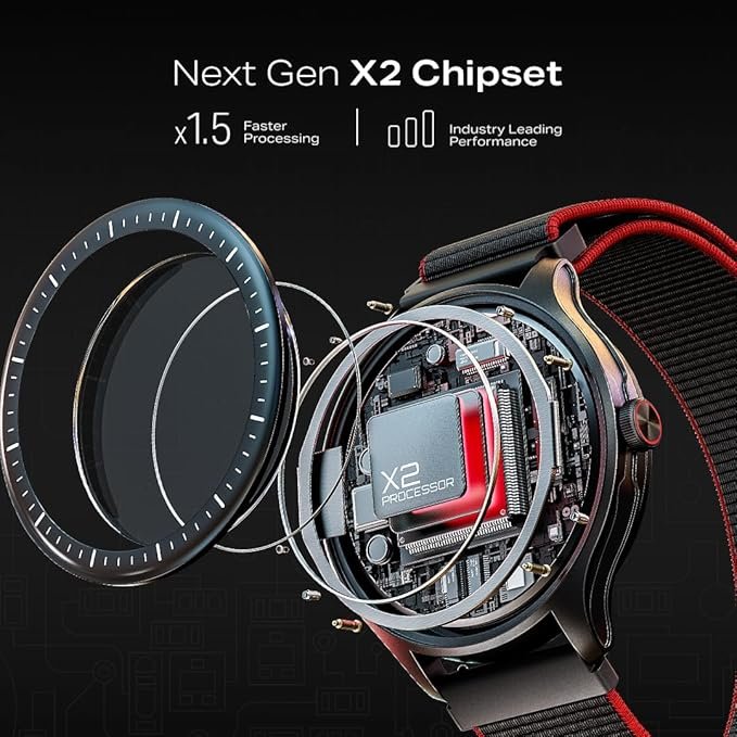 boAt Valour Watch 1 GPS, AI Based Auto Gym, in Built GPS, Advanced X2 Chip, 6-axis sensors, 3 ATM,15 Days Battery,1.43" AMOLED Display w/Gorilla Glass Smart Watches for Men & Women (Fusion Black) boAt Valour Watch 1 GPS, AI Based Auto Gym, in Built GPS, Advanced X2 Chip, 6-axis sensors, 3 ATM,15 Days Battery,1.43" AMOLED Display w/Gorilla Glass Smart Watches for Men & Women (Fusion Black)