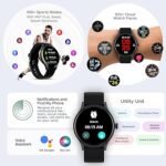 boAt Lunar Vista w/Large 1.52" (3.8 cm) HD Always on Display,550 Nits Brightness, Functional Crown,100+ Sports Mode,  Fitness Smart Watch for Men & Women (Black)