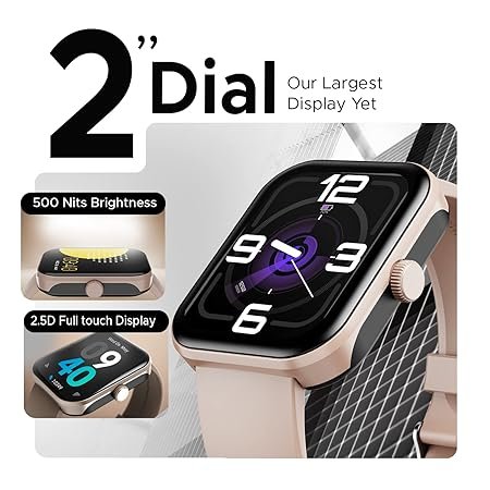 boAt Ultima Call Max Smart Watch w/ 2" Big HD Display, Advanced BT Calling, 100+ Sports Modes, 10 Days Battery Life, Multiple Watch Faces, IP68, HR & SpO2, Sedentary Alerts(Cherry Blossom) boAt Ultima Call Max Smart Watch w/ 2" Big HD Display, Advanced BT Calling, 100+ Sports Modes, 10 Days Battery Life, Multiple Watch Faces, IP68, HR & SpO2, Sedentary Alerts(Cherry Blossom)