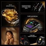 boAt Ultima Regal w/ 2.01”(5.10 cm) Crystal-Clear AMOLED Display, 1000 NITS Brightness,Premium Metal Body, Fitness Smart Watch for Men & Women (Steel Black)