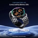 boAt Lunar Oasis w/TBT Navigation, QR Tray, Watch Face Studio, Bluetooth Calling, Emergency SOS 1.43" (3.6 cm) AMOLED Display Fitness Smart Watch for Men & Women(Steel Black) boAt Lunar Oasis w/TBT Navigation, QR Tray, Watch Face Studio, Bluetooth Calling, Emergency SOS 1.43" (3.6 cm) AMOLED Display Fitness Smart Watch for Men & Women(Steel Black)
