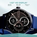 boAt Lunar Vista w/ 1.52" (3.8 cm) HD Display, Advanced Bluetooth Calling, Functional Crown,100+ Sports Mode, Smart Watch for Men & Women(Deep Blue)