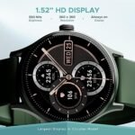 boAt Lunar Vista w/ 1.52″ (3.8 cm) HD Display, Advanced Bluetooth Calling, Functional Crown,100+ Sports Mode, Smart Watch for Men & Women (Green)