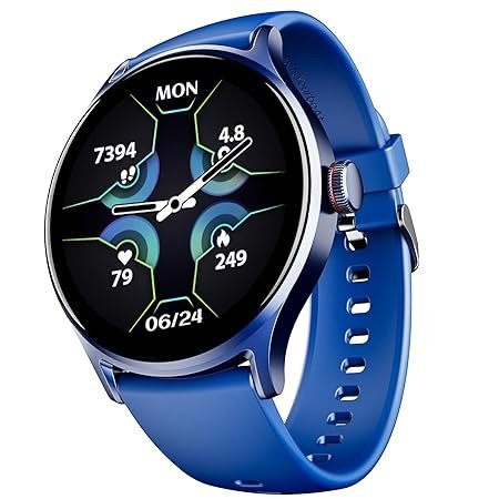 boAt Lunar Vista w/ 1.52" (3.8 cm) HD Display, Advanced Bluetooth Calling, Functional Crown,100+ Sports Mode, Smart Watch for Men & Women(Deep Blue)