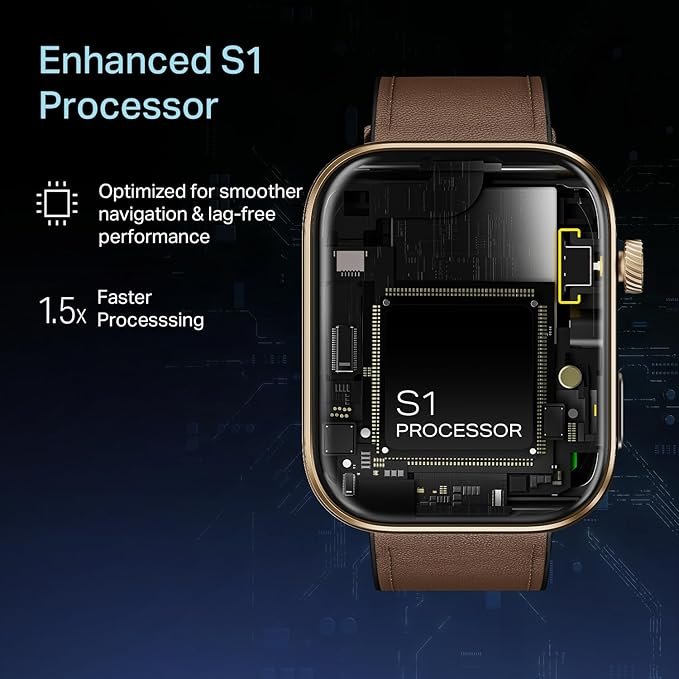 Boat Chrome Endeavour, 1.96” (4.97 cm) AMOLED Display, AI Coach Health Insights, Advanced S1 Processor, Smart Watch for Men & Women (Cocoa Brown) Boat Chrome Endeavour, 1.96” (4.97 cm) AMOLED Display, AI Coach Health Insights, Advanced S1 Processor, Smart Watch for Men & Women (Cocoa Brown)